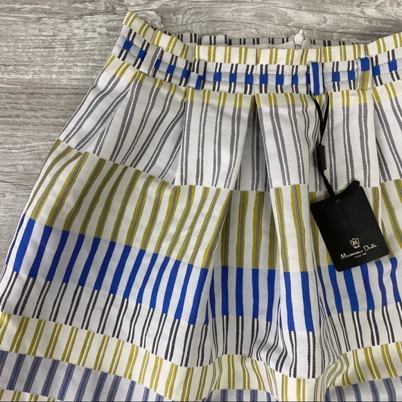 NWT Mossimo Dutti MultiColor Strip pleated Skirt - Picture 2 of 8